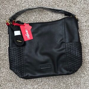 Wrangler Black Woven Accent Shoulder Bag